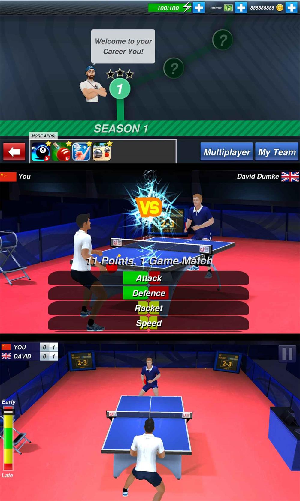 体育竞技游戏 乒乓球冠军赛-小灰兔技术频道